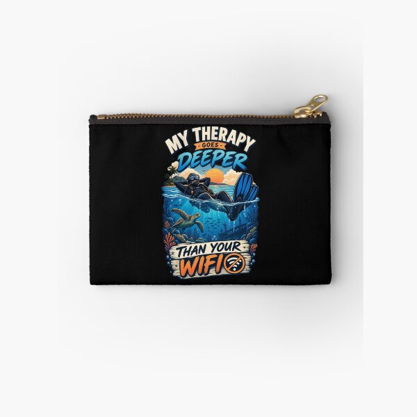 Item preview, Deep Sea Escape Scuba Diving Humor – Underwater Therapy designed and sold by SidTastic .