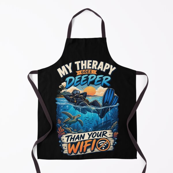 Item preview, Deep Sea Escape Scuba Diving Humor – Underwater Therapy designed and sold by SidTastic .