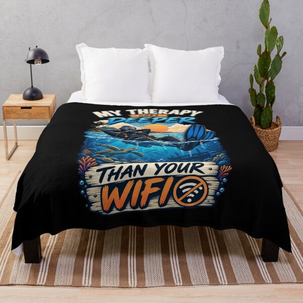 Item preview, Deep Sea Escape Scuba Diving Humor – Underwater Therapy designed and sold by SidTastic .