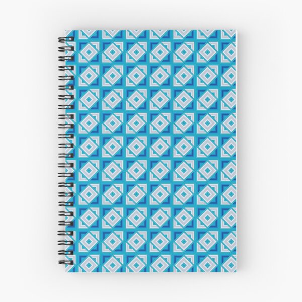 Item preview, Retro Blue Geometric Micro Tile Pattern — Coastal Eyelet Grid designed and sold by whimsiqueer.