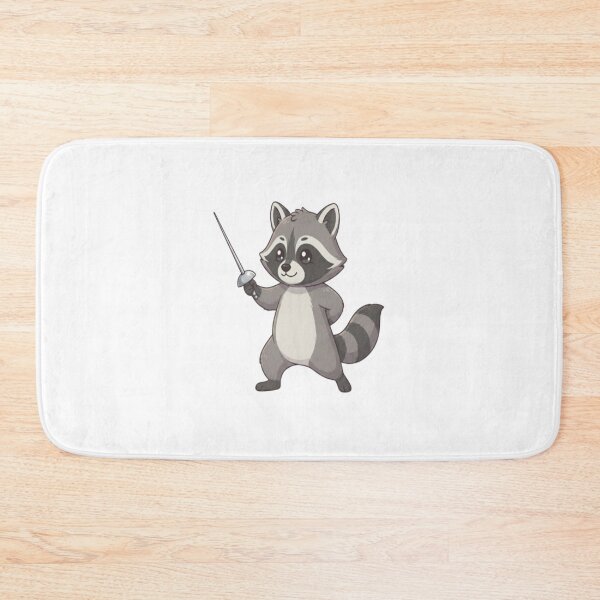 Item preview, Cute Raccoon Fencer Holding Sword designed and sold by Ella_Sketch.