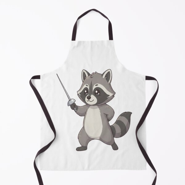 Item preview, Cute Raccoon Fencer Holding Sword designed and sold by Ella_Sketch.