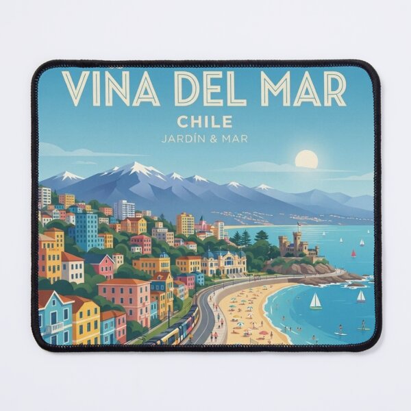 Item preview,  Viña del Mar Chile Vintage Retro Travel Poster Art designed and sold by ElartedeNoel.