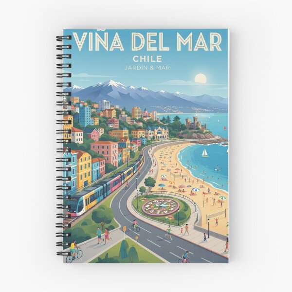 Item preview,  Viña del Mar Chile Vintage Retro Travel Poster Art designed and sold by ElartedeNoel.