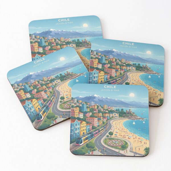 Item preview,  Viña del Mar Chile Vintage Retro Travel Poster Art designed and sold by ElartedeNoel.