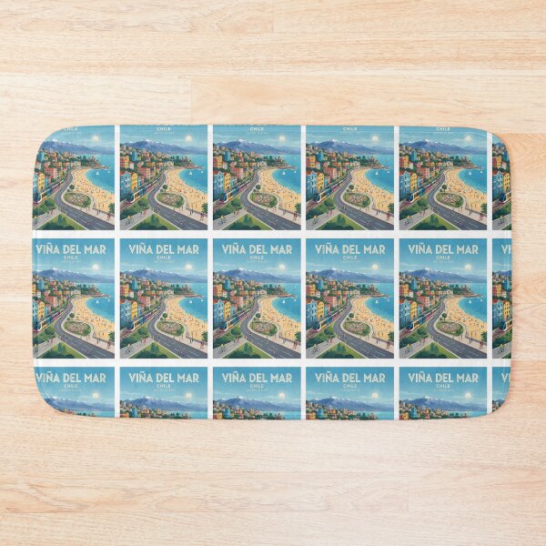 Item preview,  Viña del Mar Chile Vintage Retro Travel Poster Art designed and sold by ElartedeNoel.
