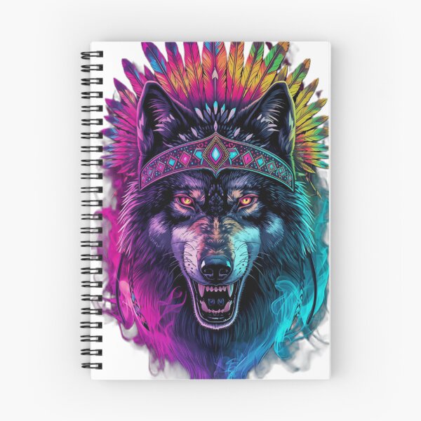 Item preview, Wild Psychedelic Shamanic Wolf Trippy Festival Art designed and sold by VisualVerseLab.