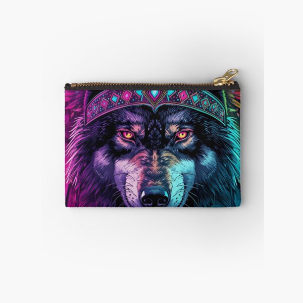 Item preview, Wild Psychedelic Shamanic Wolf Trippy Festival Art designed and sold by VisualVerseLab.