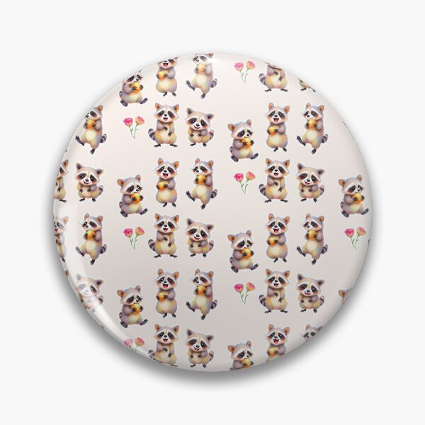 Item preview, Cute Watercolor Raccoon Sticker Pack - Happy Woodland Trash Pandas designed and sold by Yasmine Mohammed.