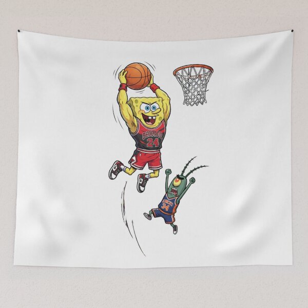 Item preview, Sponge Basketball Slam Dunk Cartoon Sports Art designed and sold by BlasiseDS.