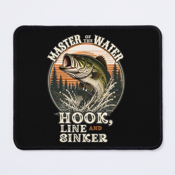 Item preview, Master Of The Water Bass Fishing Hook Line And Sinker Vintage Appare designed and sold by LeSoniPapaPrint.