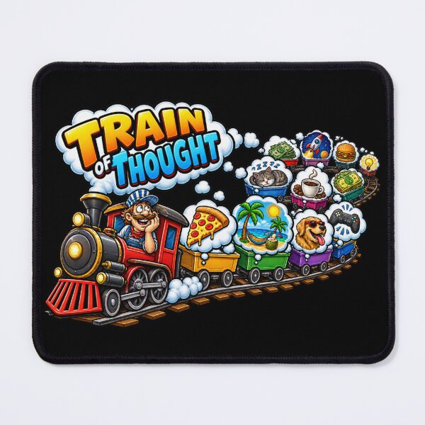 Item preview, Train of Thought Funny Cartoon designed and sold by BluntLines.