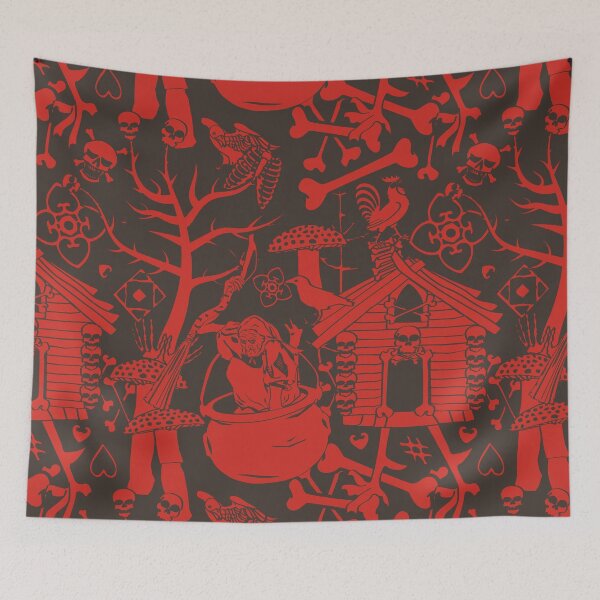 Item preview, Baba Yaga Nightmare in Brown + Red designed and sold by YesterdayColl.