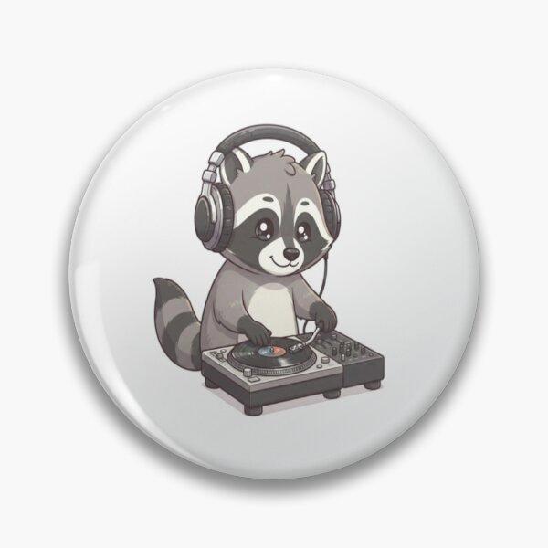 Item preview, Cute Raccoon DJ Mixing Music designed and sold by Ella_Sketch.