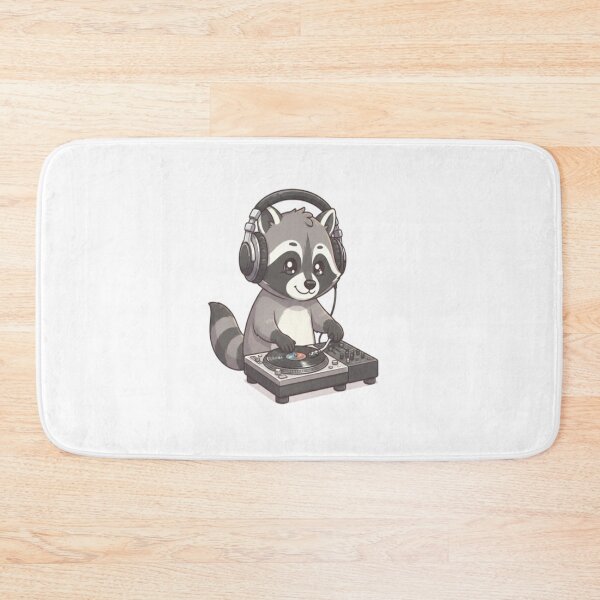 Item preview, Cute Raccoon DJ Mixing Music designed and sold by Ella_Sketch.