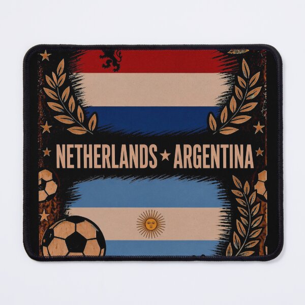 Item preview, Netherlands vs Argentina Retro Football Art Poster designed and sold by Nexus Space.