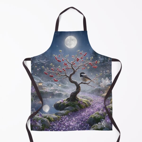 Item preview, February Amethyst Zen Garden – Chickadee Moon Crystal Art designed and sold by Roanemermaid.
