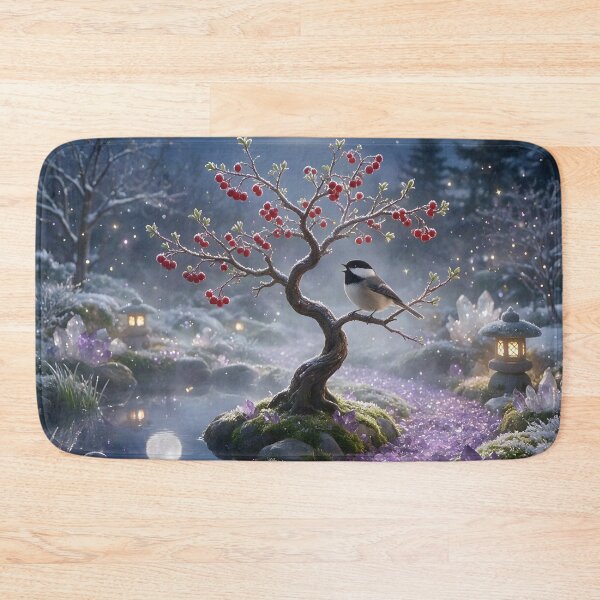 Item preview, February Amethyst Zen Garden – Chickadee Moon Crystal Art designed and sold by Roanemermaid.