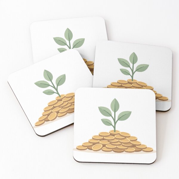 Item preview, Plant Growing From Coins, Symbolizing Financial Growth  designed and sold by NutmegsDesign.