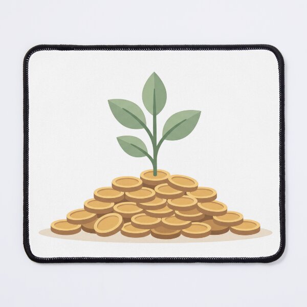 Item preview, Plant Growing From Coins, Symbolizing Financial Growth designed and sold by NutmegsDesign.