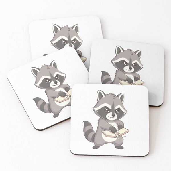 Item preview, Cute Raccoon Karate Breaking Board designed and sold by Ella_Sketch.