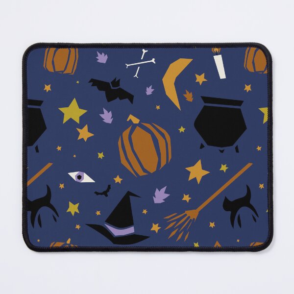 Item preview, Woodcut Witchy Icons in Navy designed and sold by YesterdayColl.