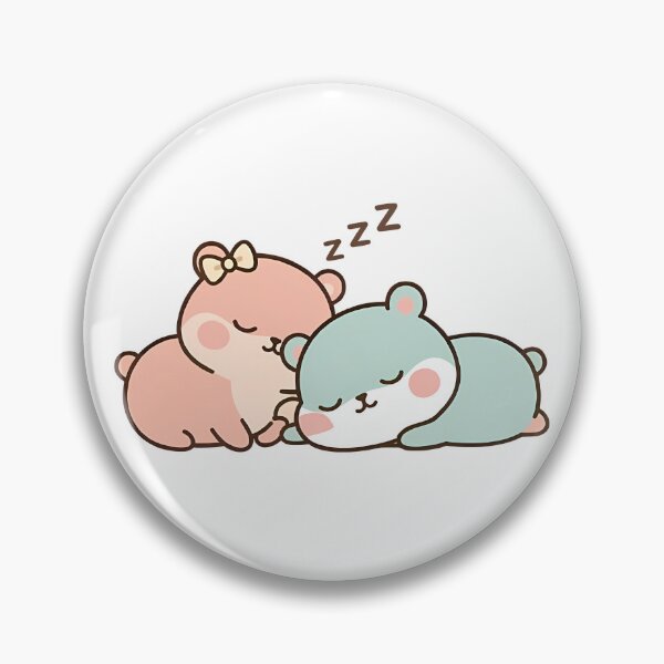 Item preview, Cozy Napping Bear Couple - Kawaii Sleeping Pastel Bears designed and sold by Cuddly-Critters.