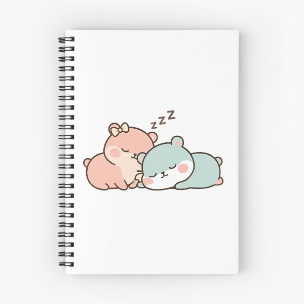 Item preview, Cozy Napping Bear Couple - Kawaii Sleeping Pastel Bears designed and sold by Cuddly-Critters.