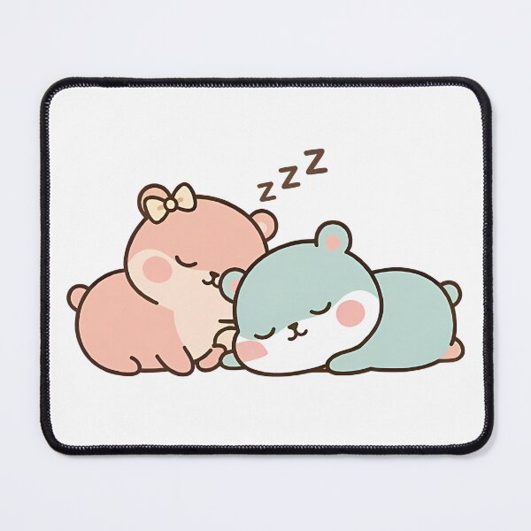 Item preview, Cozy Napping Bear Couple - Kawaii Sleeping Pastel Bears designed and sold by Cuddly-Critters.