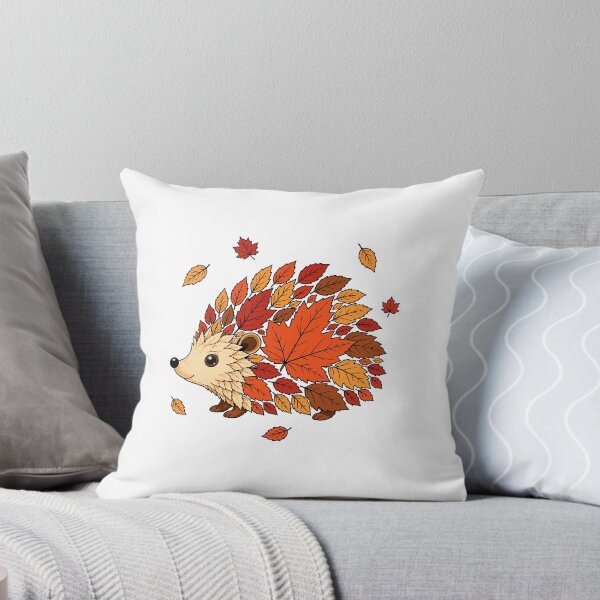 Item preview, Autumn Whirlwind— Hedgehog in a Swirl of Maple Leaves designed and sold by Krasnovaovaova.