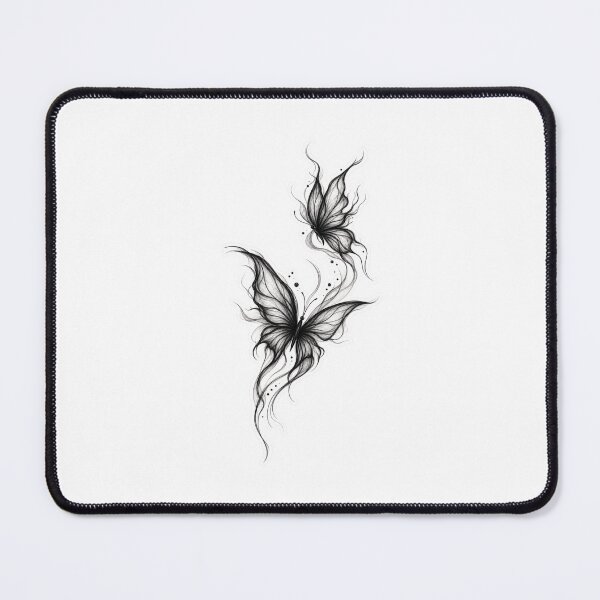 Item preview, Ethereal Black Butterfly Tatto - Dark Gothic Wing Art designed and sold by ArtSculpt.