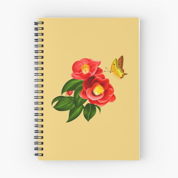 Item preview, Red Camellia and Butterfly designed and sold by GomTaeng.