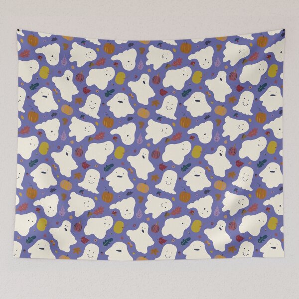 Item preview, Kawaii Ghosts in Potion Purple designed and sold by YesterdayColl.