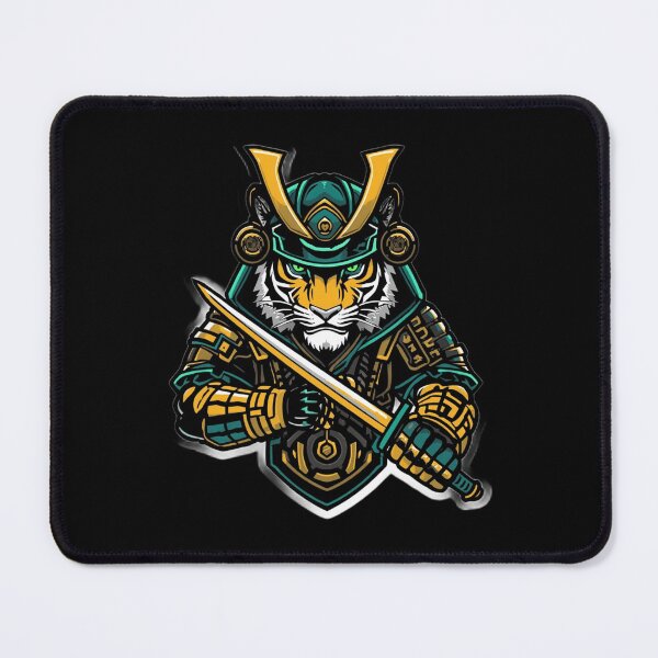 Item preview, Cyber Samurai Tiger Futuristic Neon Vector Art Sticker designed and sold by Altospecial.