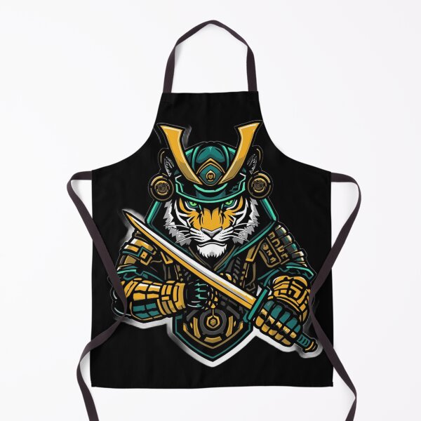 Item preview, Cyber Samurai Tiger Futuristic Neon Vector Art Sticker designed and sold by Altospecial.