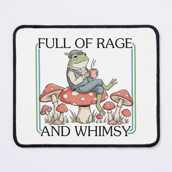 Item preview, Full of Rage and Whimsy — Calm Frog in Overalls with Coffee Mug designed and sold by Krasnovaovaova.