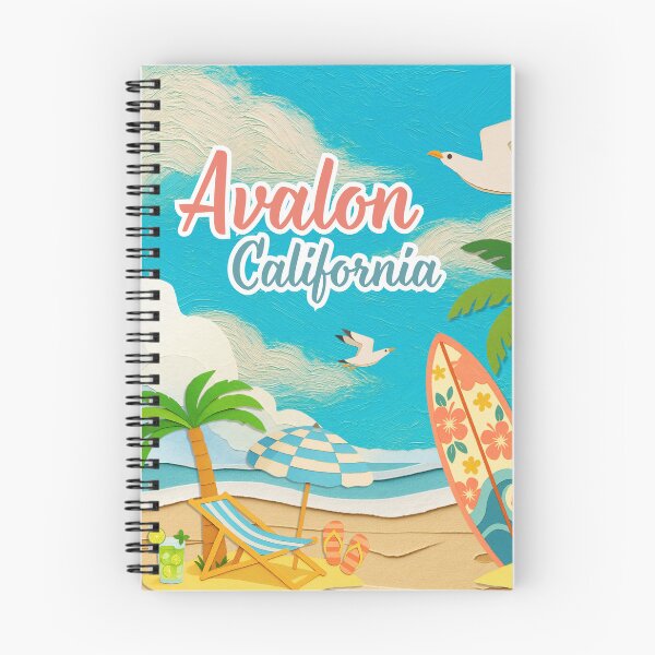 Item preview, Avalon California Beach Retro Travel Poster Souvenir designed and sold by DonnaRaine.