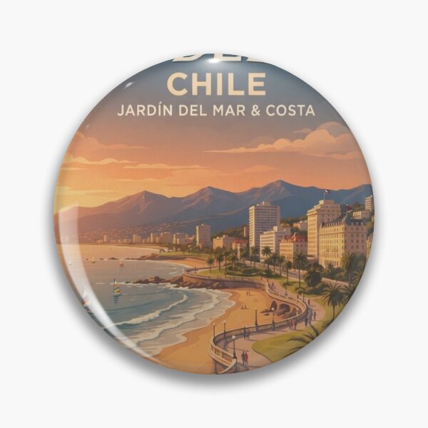 Item preview,  Viña del Mar Chile Vintage Retro Travel Poster Art designed and sold by ElartedeNoel.