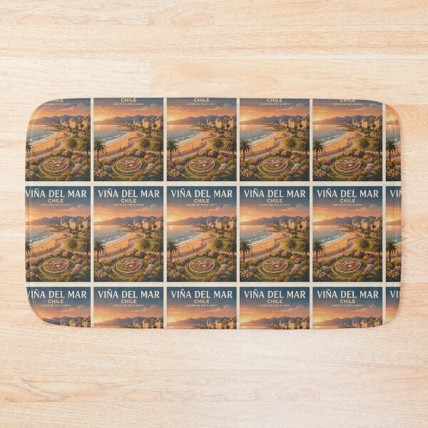 Item preview,  Viña del Mar Chile Vintage Retro Travel Poster Art designed and sold by ElartedeNoel.