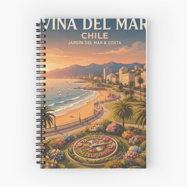 Item preview,  Viña del Mar Chile Vintage Retro Travel Poster Art designed and sold by ElartedeNoel.