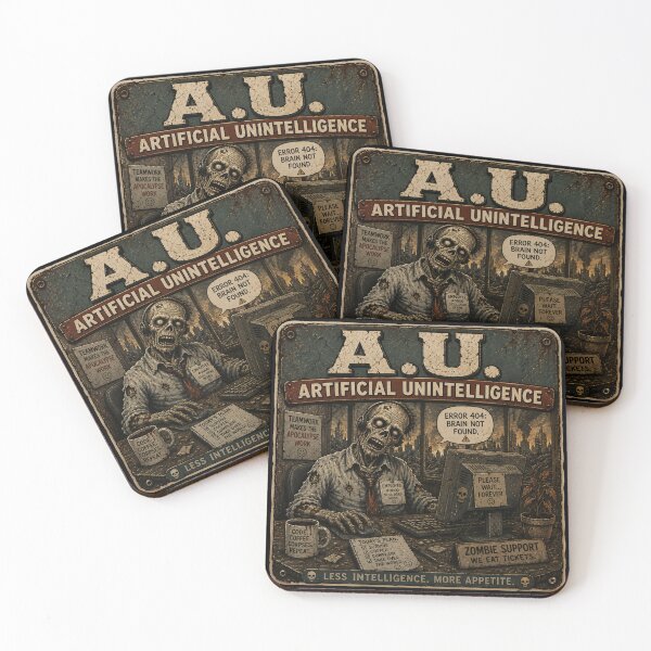 Item preview, A.U. Artificial Unintelligence – Zombie Tech Support designed and sold by Clifs-Creations.