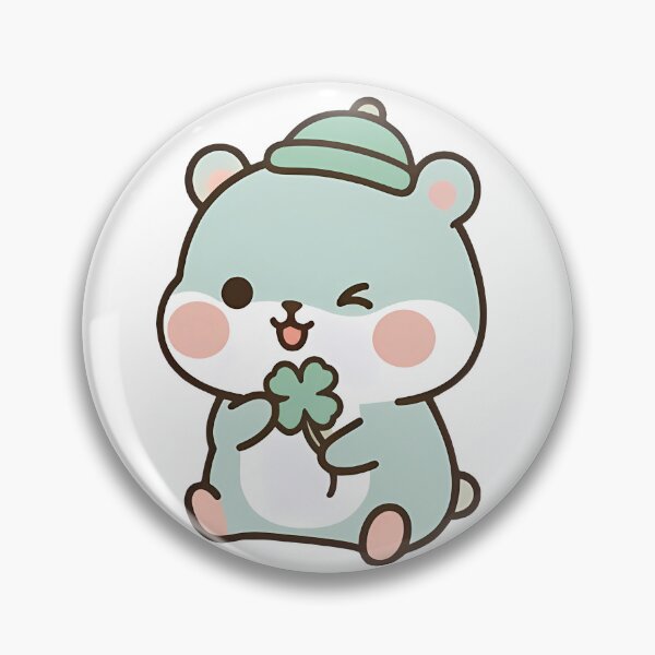 Item preview, Lucky Kawaii Bear Four Leaf Clover - Cute Good Luck Charm designed and sold by Cuddly-Critters.