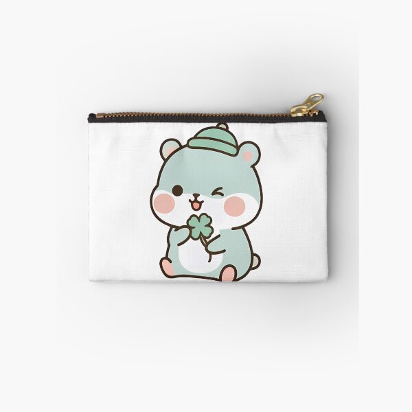 Item preview, Lucky Kawaii Bear Four Leaf Clover - Cute Good Luck Charm designed and sold by Cuddly-Critters.