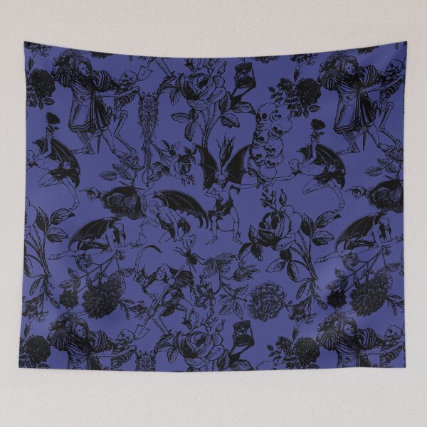 Item preview, Demons N' Roses Toile in Potion Purple and Black designed and sold by YesterdayColl.