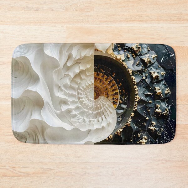 Item preview, Alabaster and Slate Geometric Spiral with Pyrite Accents designed and sold by Vicky Brago-Mitchell®.