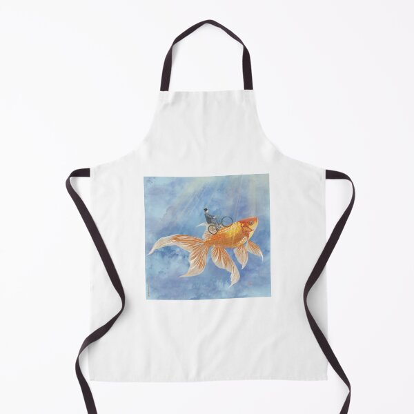 Item preview, Man on a bicycle on a giant floating fish. designed and sold by Sonyajn.