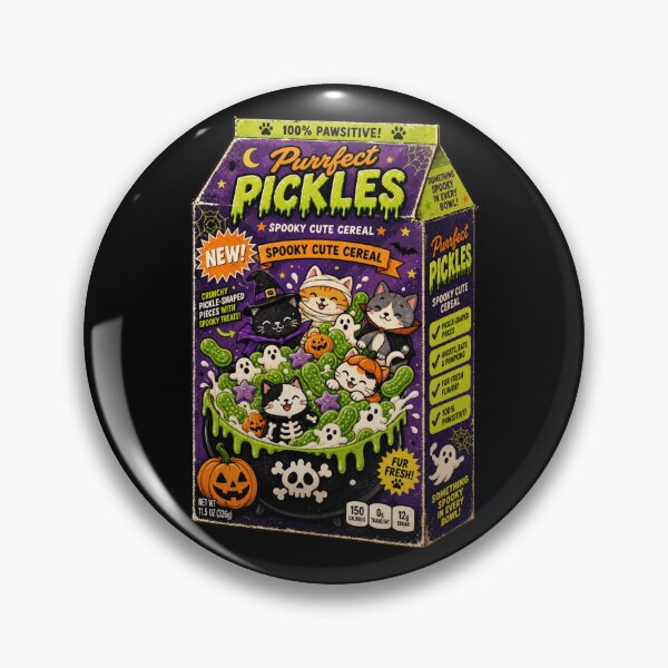 Item preview, Pickles Spooky Cereal Halloween Cats Funny designed and sold by JessArty ⭐⭐⭐⭐⭐.