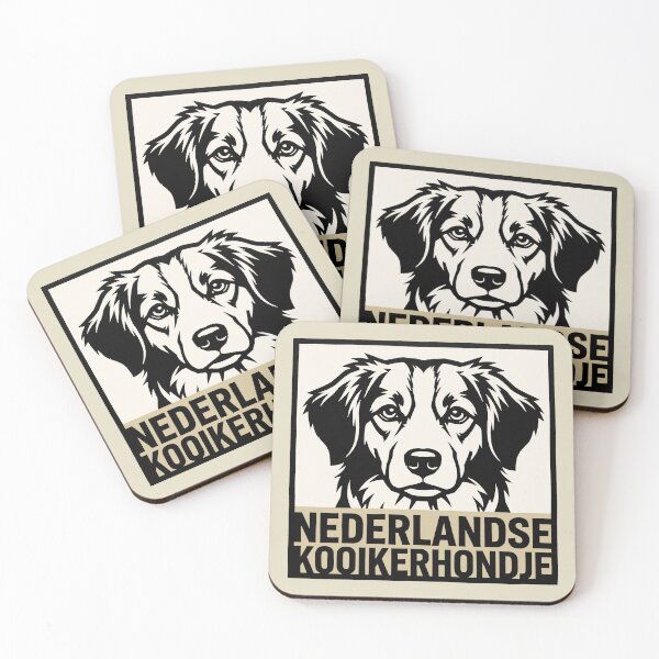 Item preview, Nederlandse Kooikerhondje Dog Breed Woodcut Linocut Art Portrait designed and sold by KiwiRider.