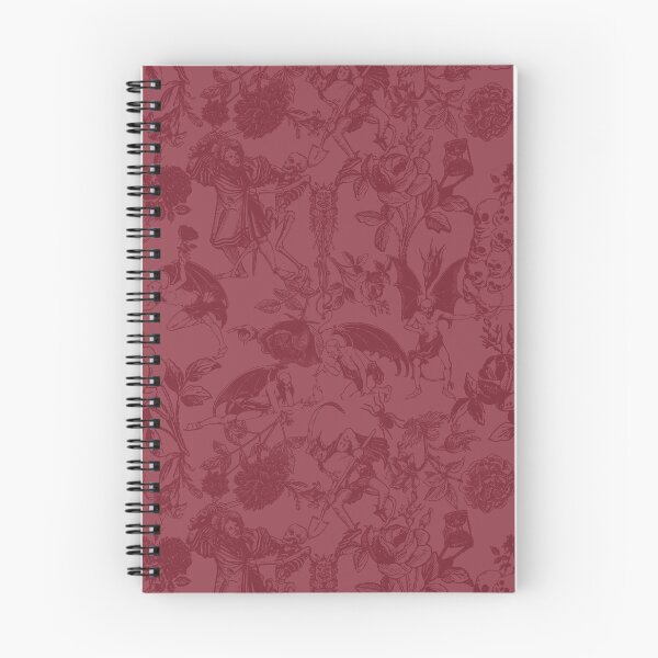 Item preview, Demons N' Roses Toile in Tonal Oxblood designed and sold by YesterdayColl.