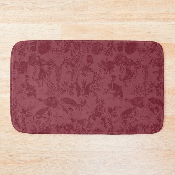 Item preview, Demons N' Roses Toile in Tonal Oxblood designed and sold by YesterdayColl.